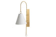 Gabby - SCH-175054 - One Light Wall Sconce - Anniston - Brass|Feather White Linen