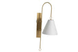 Gabby - SCH-175054 - One Light Wall Sconce - Anniston - Brass|Feather White Linen