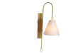 Gabby - SCH-175054 - One Light Wall Sconce - Anniston - Brass|Feather White Linen