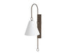 Gabby - SCH-175055 - One Light Wall Sconce - Anniston - Rubbed Bronze|Feather White Linen