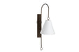 Gabby - SCH-175055 - One Light Wall Sconce - Anniston - Rubbed Bronze|Feather White Linen