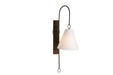 Gabby - SCH-175055 - One Light Wall Sconce - Anniston - Rubbed Bronze|Feather White Linen