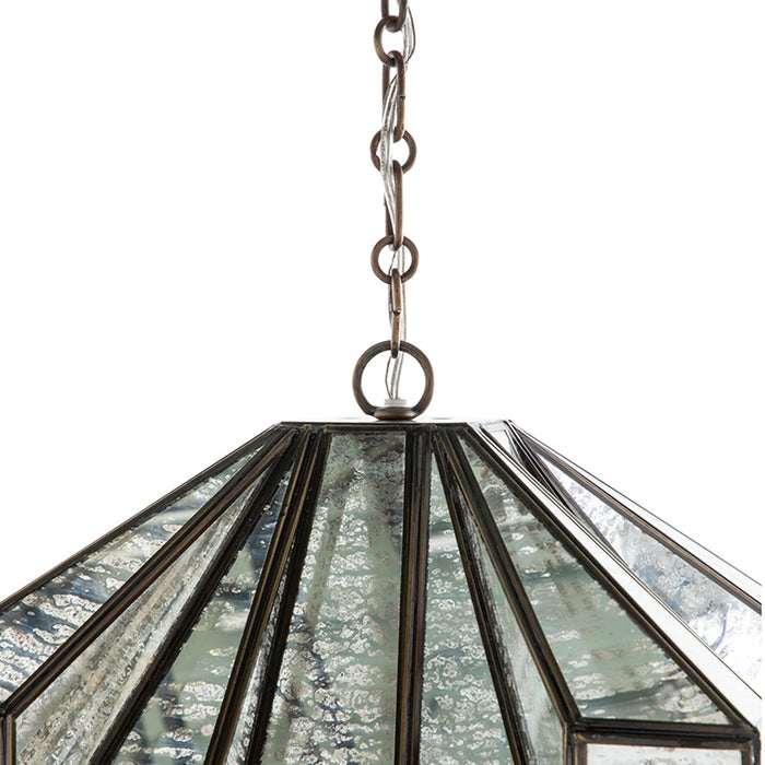 Gabby - SCH-175039 - One Light Pendant - Emilio - Antique Brushed Brass|Silver Mercury Glass