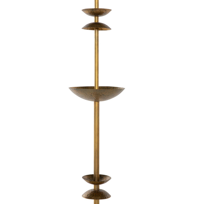 Gabby - SCH-175016 - Two Light Floor Lamp - Fari - Textured Brass|White Cotton