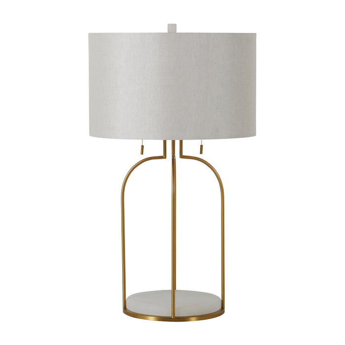 Gabby - SCH-169085 - One Light Table Lamp - Joan - Brass|White Linen