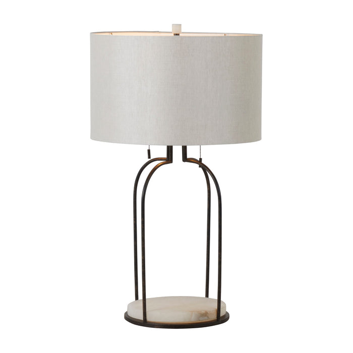 Gabby - SCH-169090 - One Light Table Lamp - Joan - Antique Bronze|White Linen