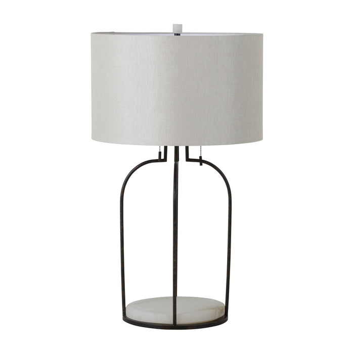 Gabby - SCH-169090 - One Light Table Lamp - Joan - Antique Bronze|White Linen