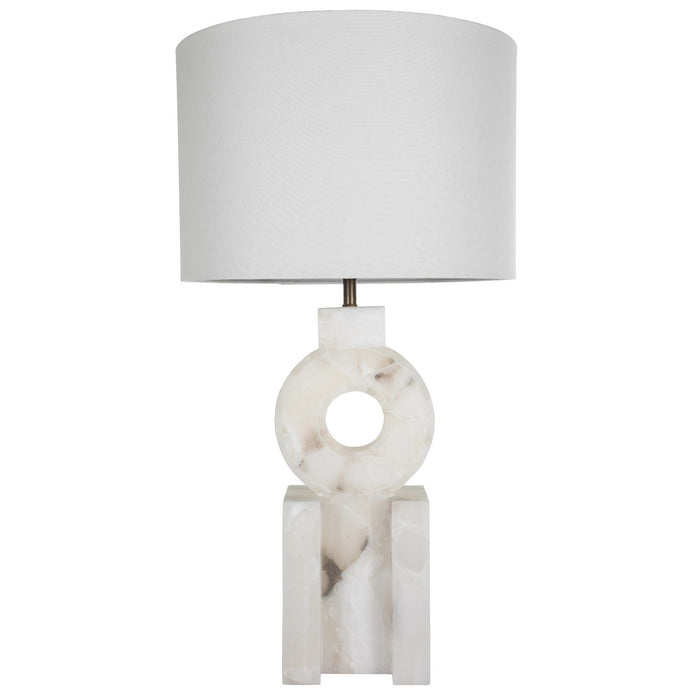 Gabby - SCH-170100 - Two Light Table Lamp - Kelsey - Feather White Linen/Brushed Copper/Alabaster