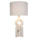 Gabby - SCH-170100 - Two Light Table Lamp - Kelsey - Feather White Linen/Brushed Copper/Alabaster