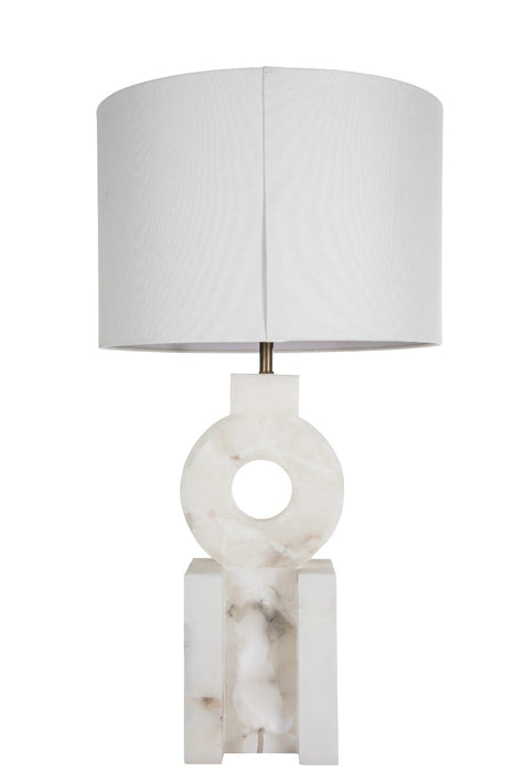 Gabby - SCH-170100 - Two Light Table Lamp - Kelsey - Feather White Linen/Brushed Copper/Alabaster