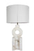 Gabby - SCH-170100 - Two Light Table Lamp - Kelsey - Feather White Linen/Brushed Copper/Alabaster