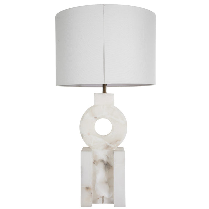 Gabby - SCH-170100 - Two Light Table Lamp - Kelsey - Feather White Linen/Brushed Copper/Alabaster