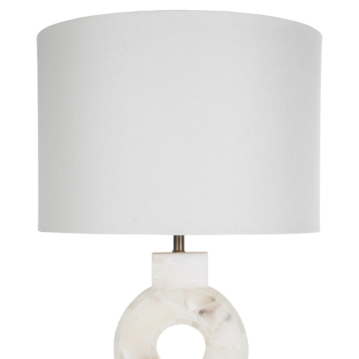 Gabby - SCH-170100 - Two Light Table Lamp - Kelsey - Feather White Linen/Brushed Copper/Alabaster