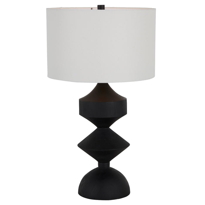 Gabby - SCH-170015 - One Light Table Lamp - Maddox - Plaster Black/Feather White Linen