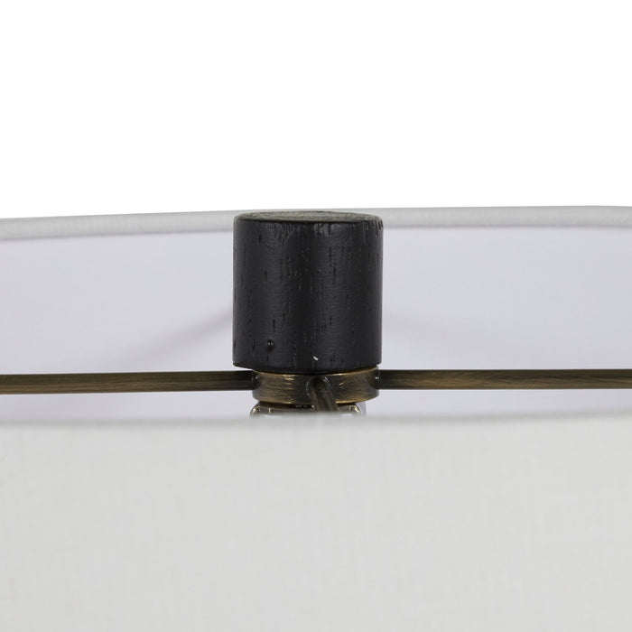 Gabby - SCH-170015 - One Light Table Lamp - Maddox - Plaster Black/Feather White Linen