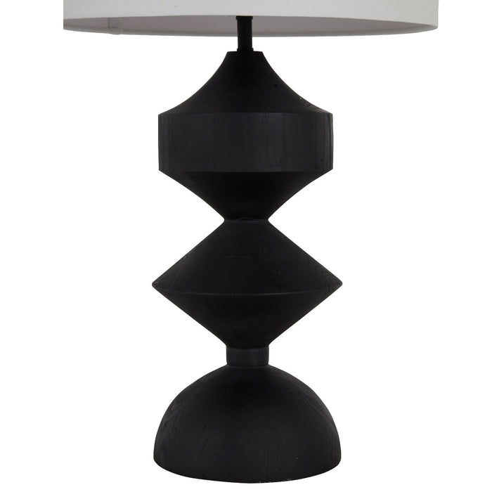 Gabby - SCH-170015 - One Light Table Lamp - Maddox - Plaster Black/Feather White Linen