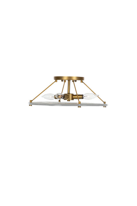 Gabby - SCH-170500 - Four Light Flush Mount - Madison - Stained Gold|Cast Glass