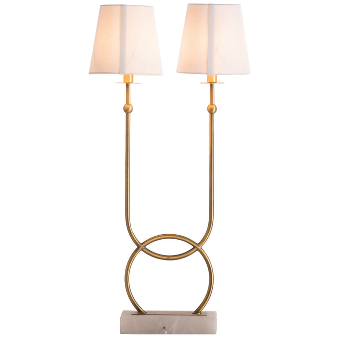 Gabby - SCH-175091 - Two Light Table Lamp - Mayfield - Matte Antique Brass|Feather White Linen|Natural Alabaster