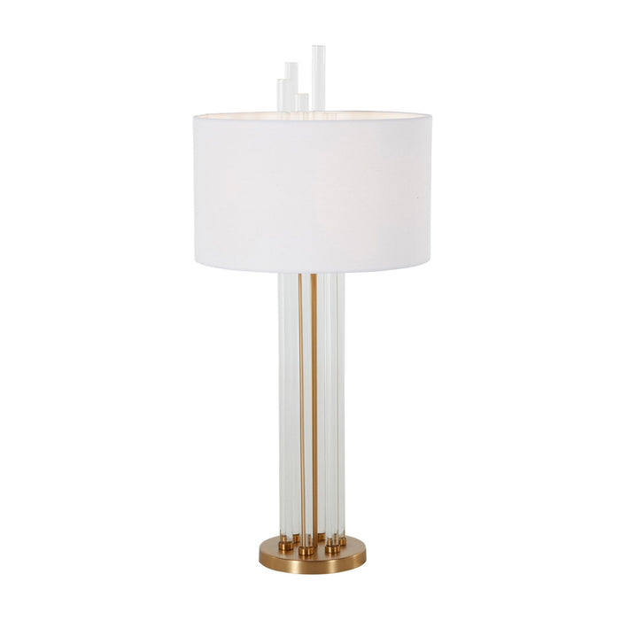 Gabby - SCH-167005 - One Light Table Lamp - Merna - Antique Brass|White Linen