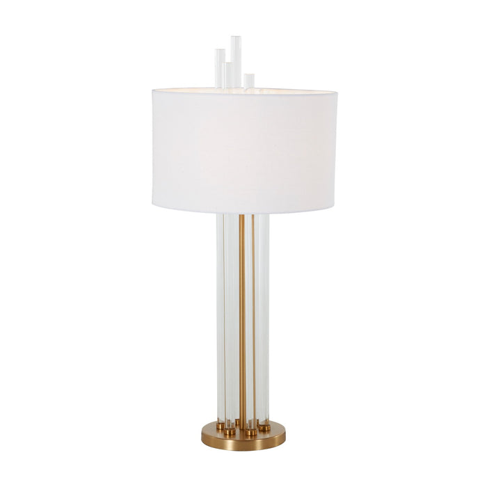 Gabby - SCH-167005 - One Light Table Lamp - Merna - Antique Brass|White Linen