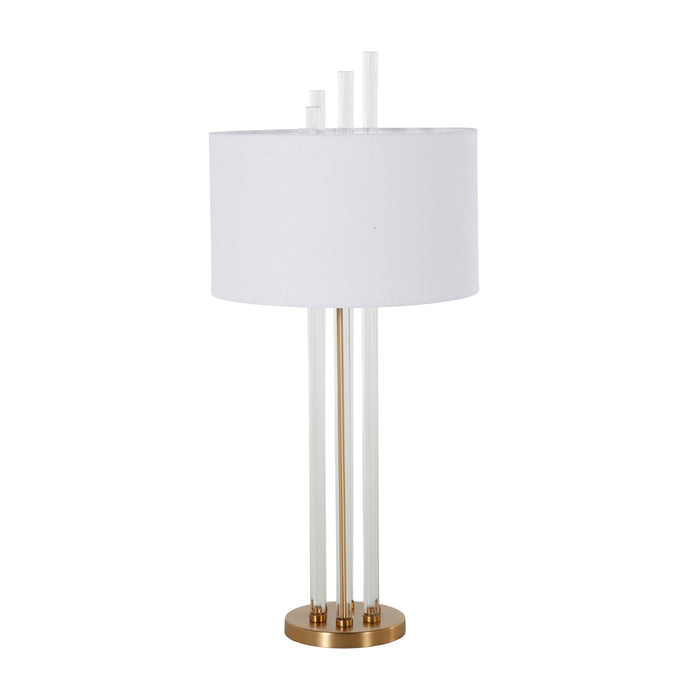 Gabby - SCH-167005 - One Light Table Lamp - Merna - Antique Brass|White Linen