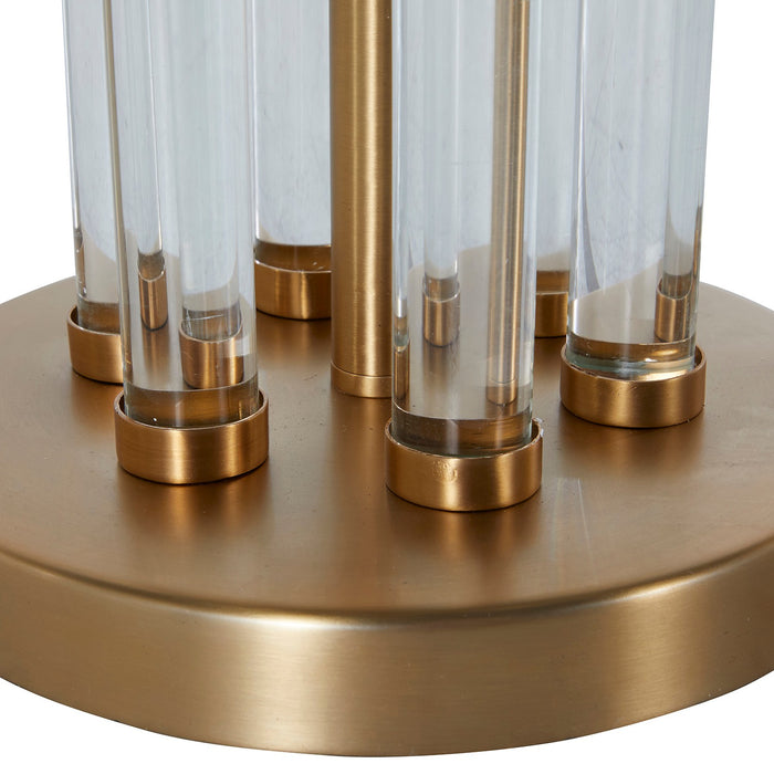 Gabby - SCH-167005 - One Light Table Lamp - Merna - Antique Brass|White Linen