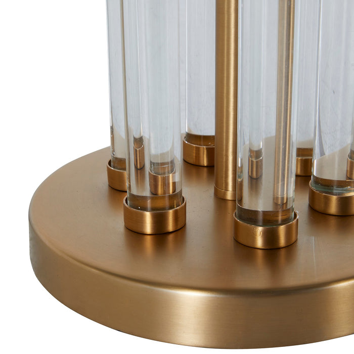 Gabby - SCH-167005 - One Light Table Lamp - Merna - Antique Brass|White Linen