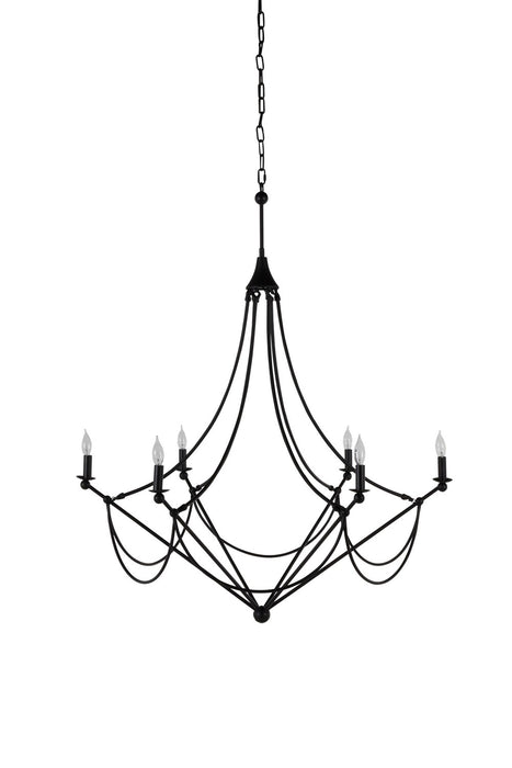 Gabby - SCH-169030 - Six Light Chandelier - Miles - Antique Bronze