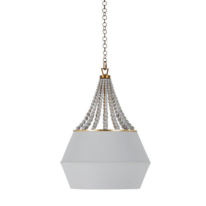 Gabby - SCH-166020 - Four Light Pendant - Soma - Antique Gold|White Washed Wood