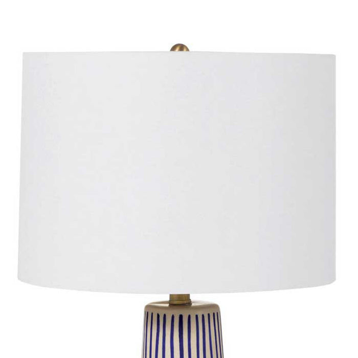 Gabby - SCH-157035 - One Light Table Lamp - Sophie - Navy and Cream Hand-Painted Ceramic/Antique Brass