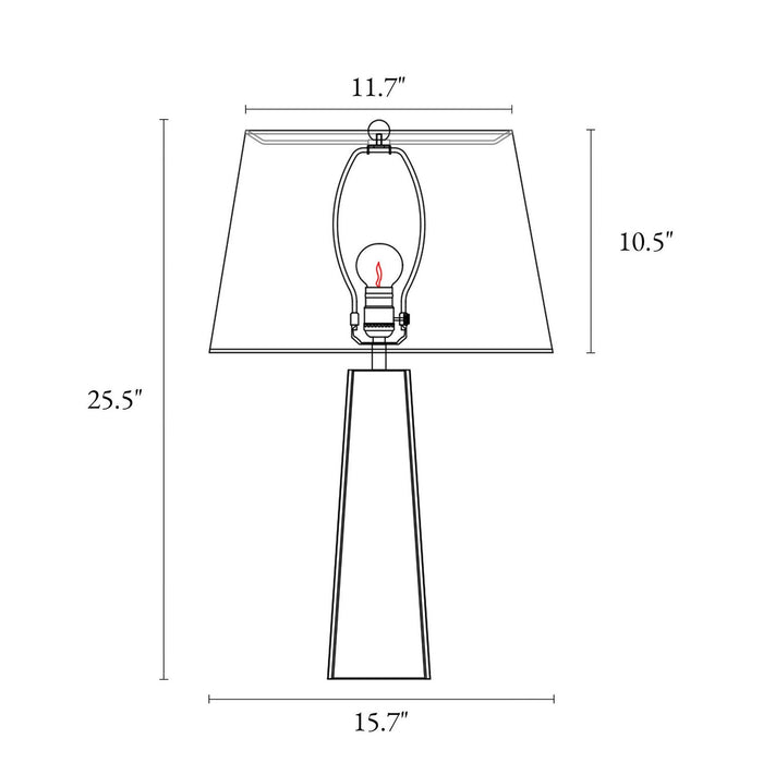 LNC - HA05020 - One Light Table Lamp - White / Goldleaf