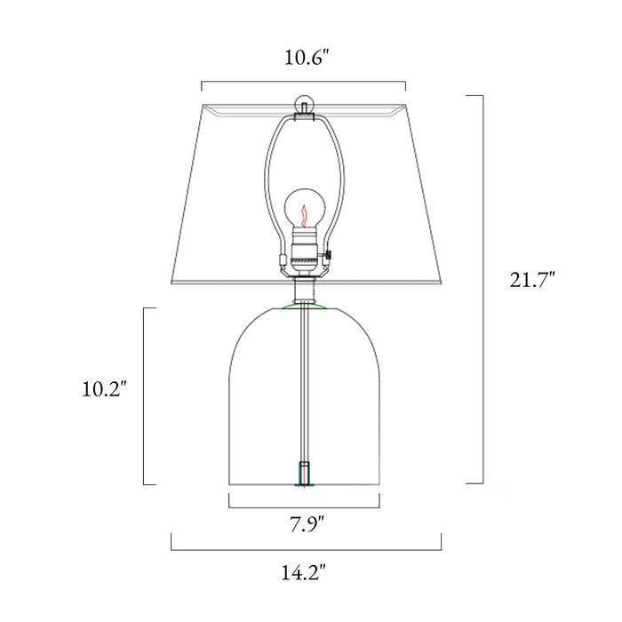 LNC - HA05022 - One Light Table Lamp - Brass