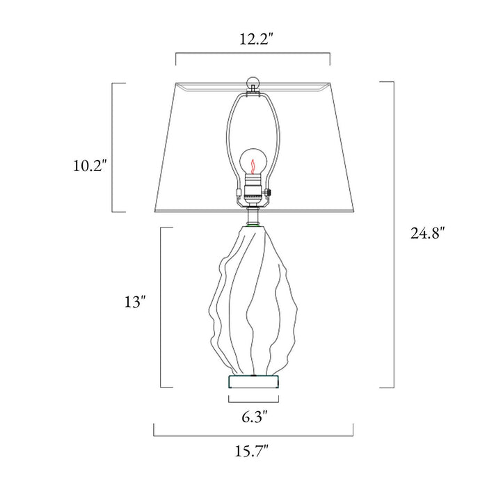 LNC - HA05025 - One Light Table Lamp - Brass