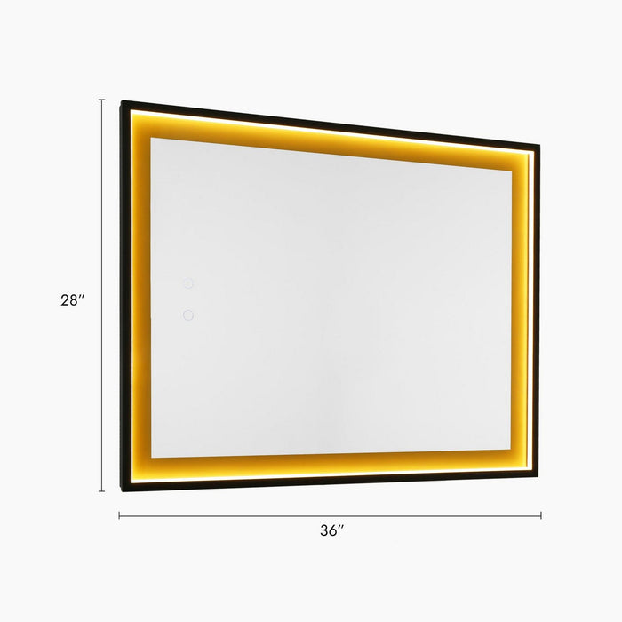 LNC - HA05030 - LED Mirror - Black / Gold