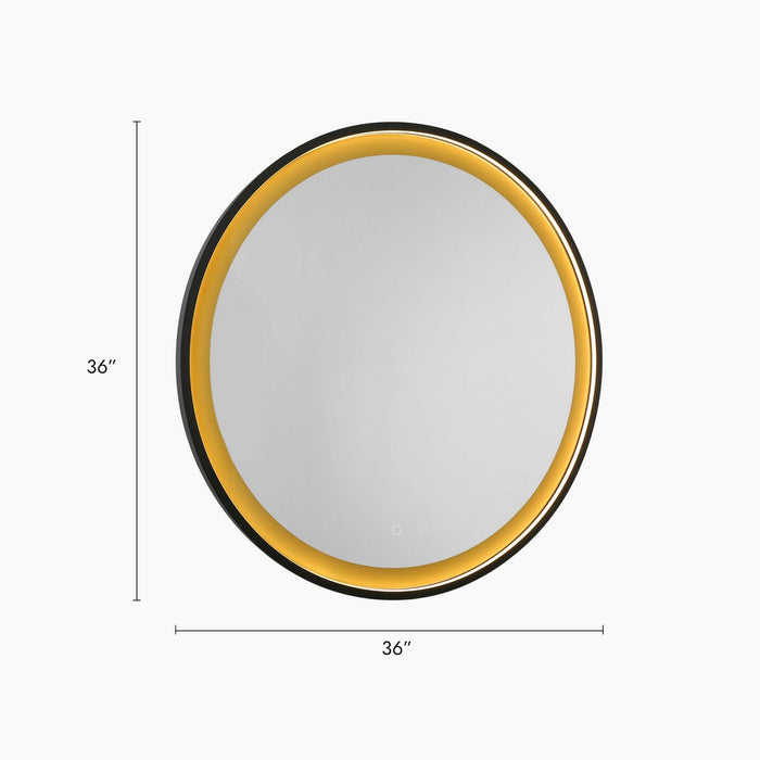 LNC - HA05031 - LED Mirror - Black / Gold