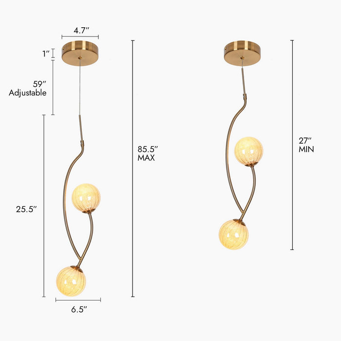 LNC - HA05050P2 - LED Chandelier - Brass