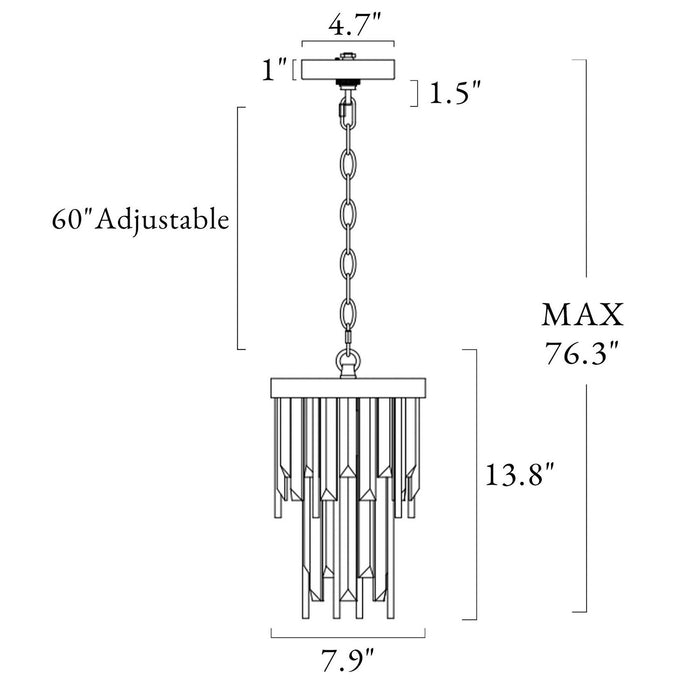 LNC - HA05091P - One Light Chandelier - Brass