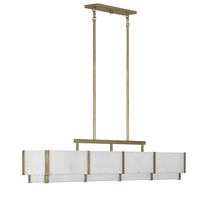 Savoy House - 1-2332-8-60 - Eight Light Linear Chandelier - Orleans - Distressed Gold