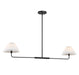 Meridian - M100122MBK - Two Light Linear Chandelier - Matte Black