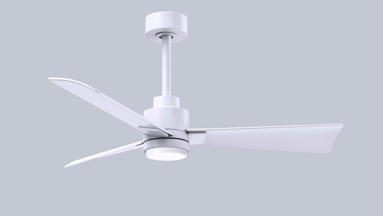 Matthews Fan Company - AKLK-MWH-MWH-42 - 42"Ceiling Fan - Alessandra - Matte White