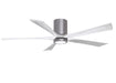 Matthews Fan Company - IR5HLK-BP-MWH-60 - 60"Ceiling Fan - Irene - Brushed Pewter