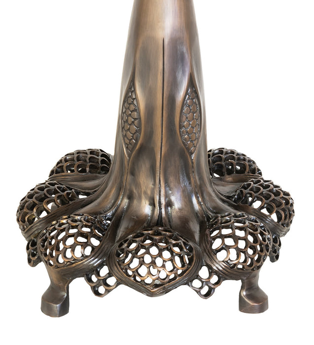 Meyda Tiffany - 258981 - Three Light Table Base - Golden Lily - Mahogany Bronze