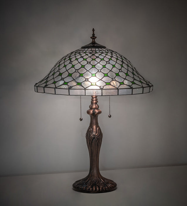 Meyda Tiffany - 266575 - Two Light Table Lamp - Diamond & Jewel - Mahogany Bronze