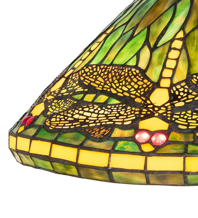 Meyda Tiffany - 266608 - Three Light Pendant - Tiffany Dragonfly - Mahogany Bronze