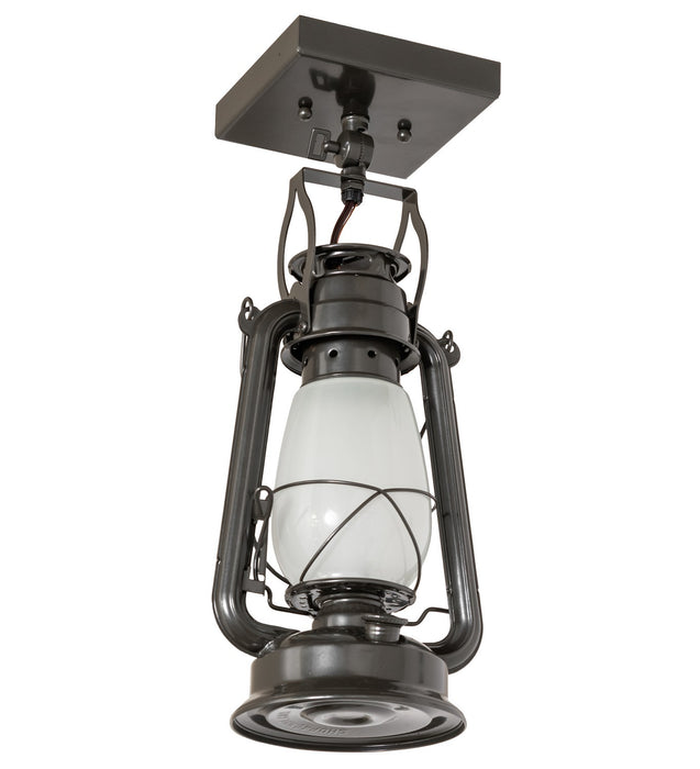 Meyda Tiffany - 267007 - One Light Flushmount - Miners Lantern - Oil Rubbed Bronze