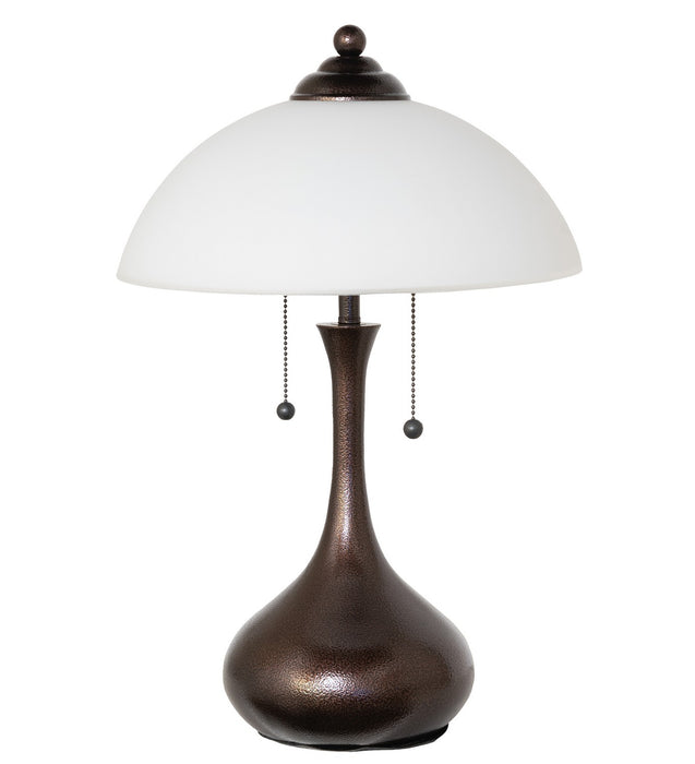 Meyda Tiffany - 267268 - Two Light Table Lamp - Metro Frosty - Copper Vein