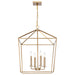 Nuvo Lighting - 60-7932 - Four Light Pendant - Emma - Burnished Brass