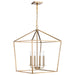 Nuvo Lighting - 60-7932 - Four Light Pendant - Emma - Burnished Brass