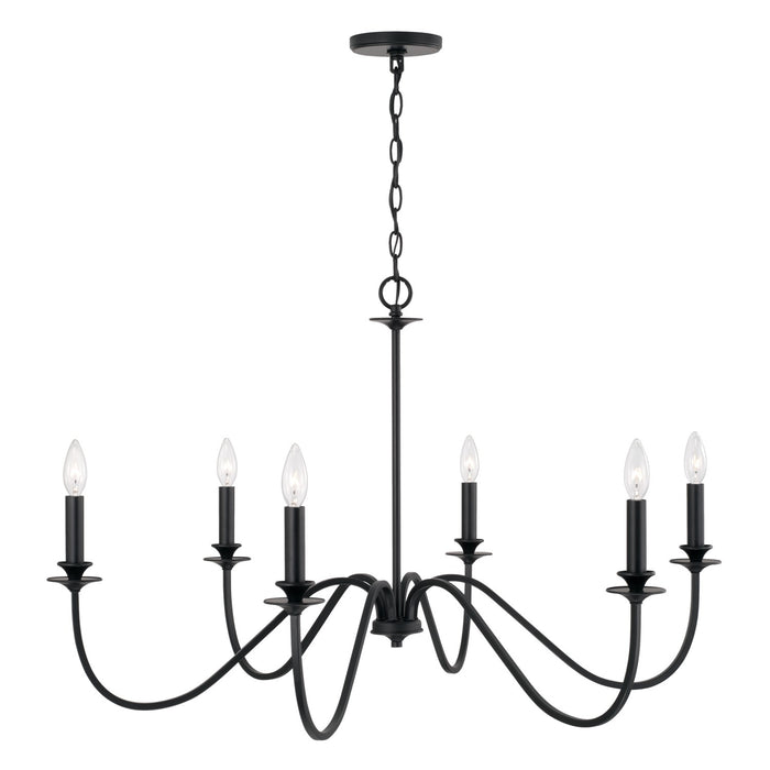 Capital Lighting - AA1029MB - Six Light Chandelier - Weston - Matte Black