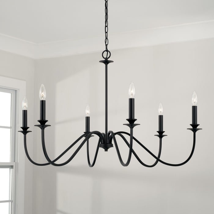Capital Lighting - AA1029MB - Six Light Chandelier - Weston - Matte Black